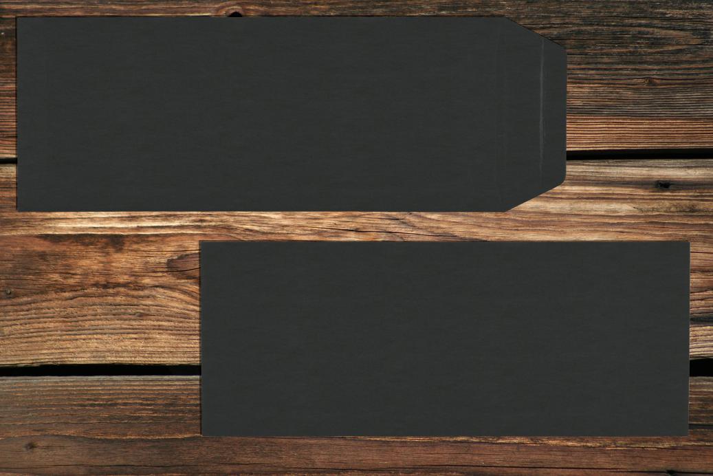 Versandtaschen 125x312 mm Nassklebend Schwarz 120 g/qm